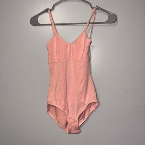 Capezio pink bodysuit/dance wear, size: small